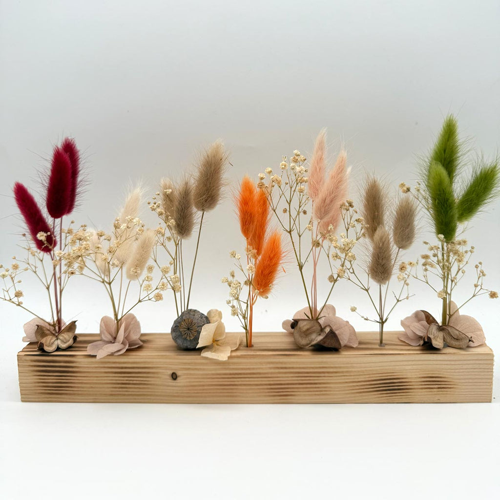Barre fleurie avec fleurs séchées