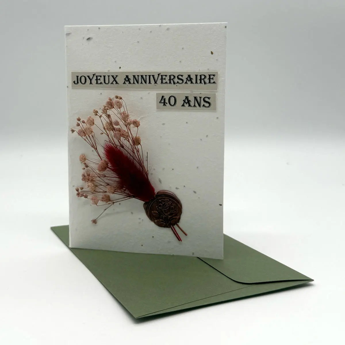 Cartes anniversaire avec fleurs séchées