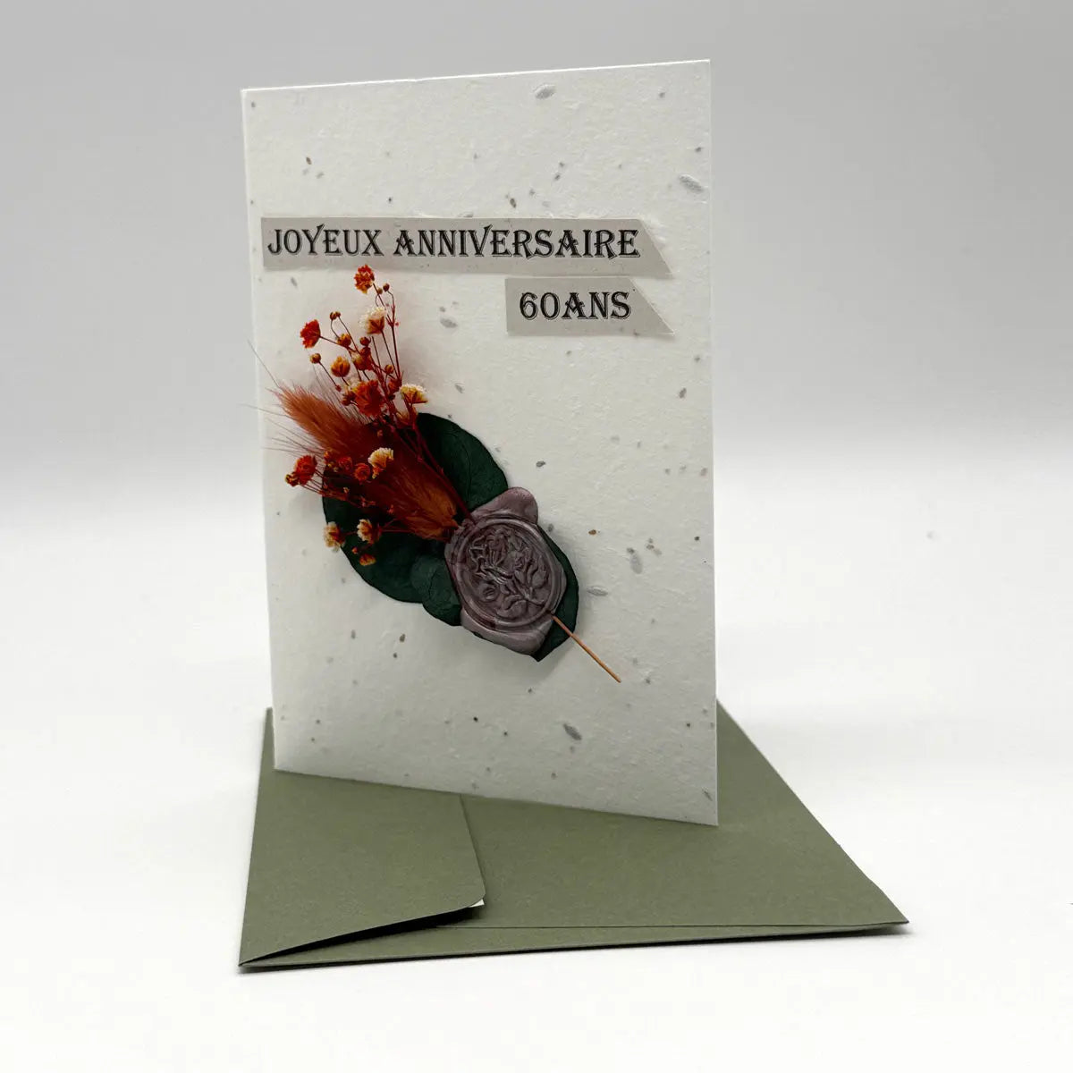Cartes anniversaire avec fleurs séchées
